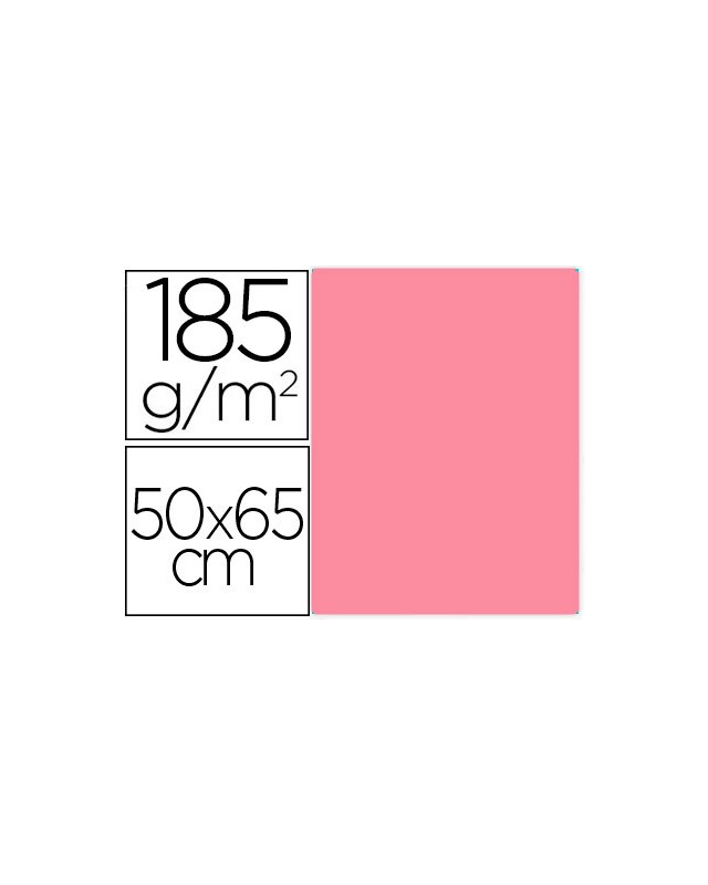 Cartulina guarro rosa chicle 50x65 cm 185 gr