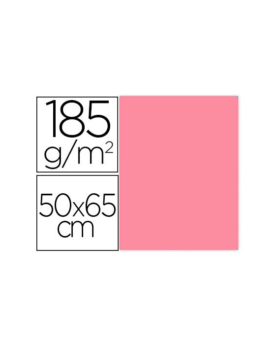 Cartulina guarro rosa chicle 50x65 cm 185 gr