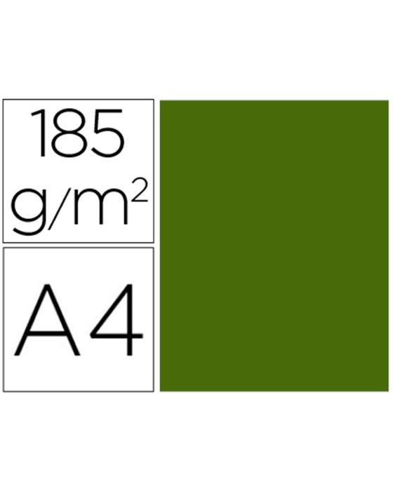 Cartulina guarro verde safari 50x65 cm 185 gr