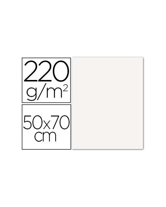 Cartulina lisa/rugosa 2 texturas 50x70 cm 220g/m2 blanco