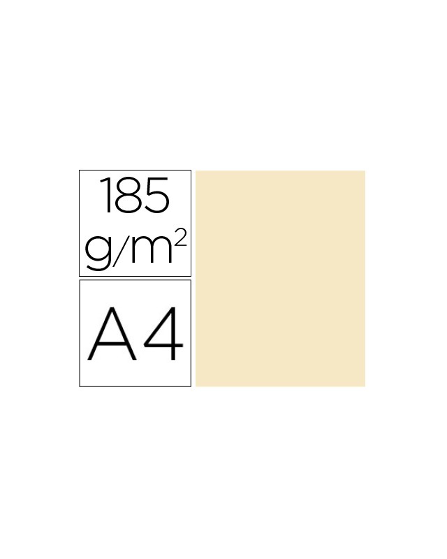 Cartulina guarro din a4 cascara de huevo 185 gr paquete de 50 hojas