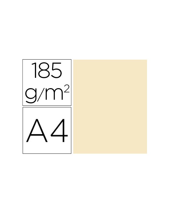Cartulina guarro din a4 cascara de huevo 185 gr paquete de 50 hojas
