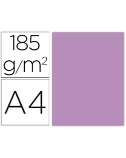 Cartulina guarro din a4 malva 185 gr paquete de 50 hojas