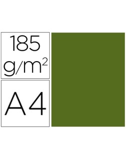 Cartulina guarro din a4 verde safari 185 gr paquete de 50 hojas