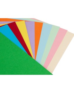 Cartulina liderpapel a4 180g/m2 25 colores surtidos paquete de 100 hojas