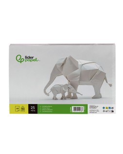 Cartulina liderpapel a3 180g/m2 blanco paquete de 25+5 hojas en carpeta dossier transparente con cierre