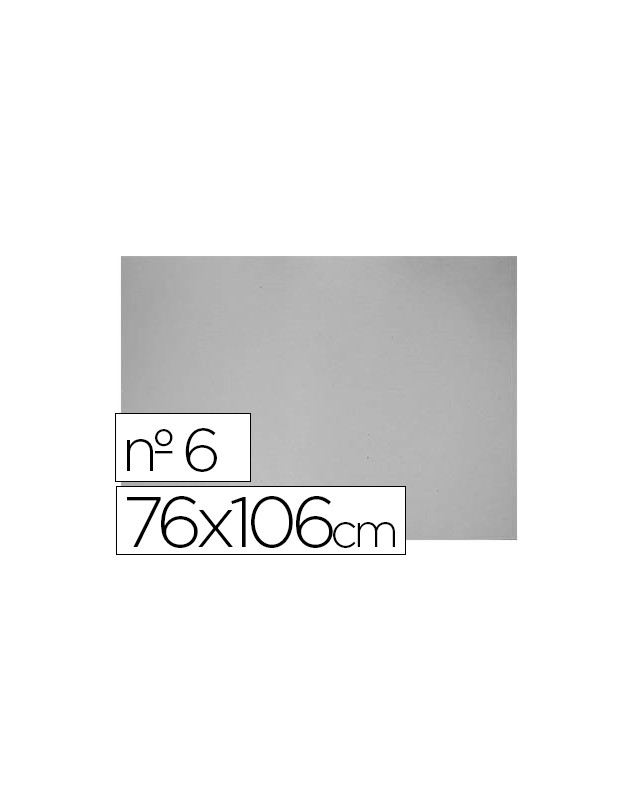 Carton gris nº 6 75x105 cm hoja