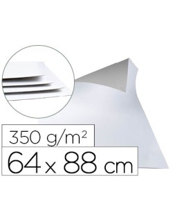 Cartoncillo gris liderpapel con una cara blanca 350 g 64x88 cm paquete de 1 kg (5 hojas)