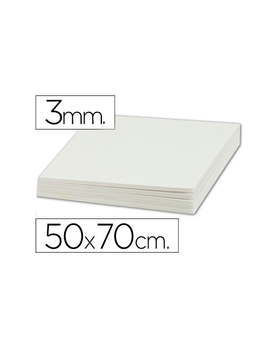 Carton pluma liderpapel blanco doble cara 50x70cm espesor 3mm