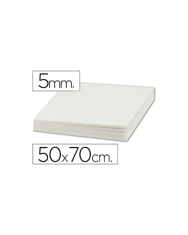 Carton pluma liderpapel blanco doble cara 50x70cm espesor 5mm