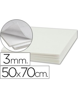 Carton pluma liderpapel blanco adhesivo 1 cara 50x70 cm espesor 3 mm