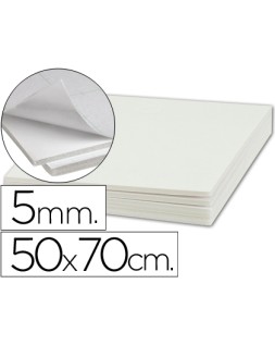 Carton pluma liderpapel blanco adhesivo 1 cara 50x70 cm espesor 5 mm