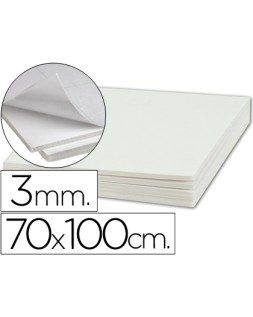 Carton pluma liderpapel blanco adhesivo 1 cara 70x100 cm espesor 3 mm