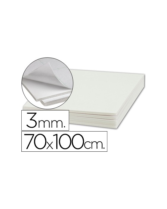 Carton pluma liderpapel blanco adhesivo 1 cara 70x100 cm espesor 3 mm