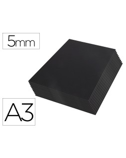 Carton pluma liderpapel negro doble cara din a3 espesor 5 mm