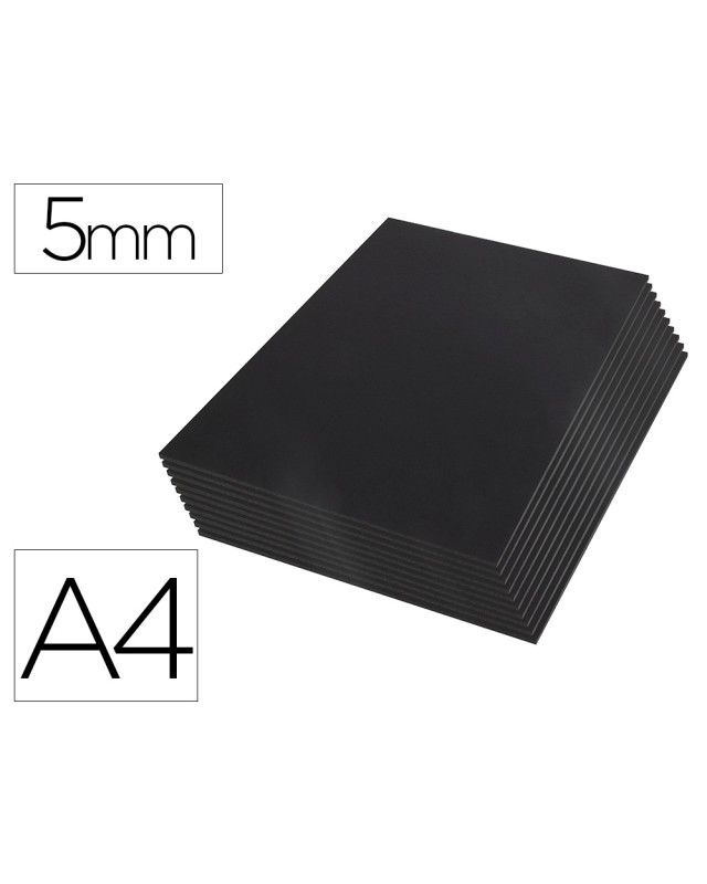 Carton pluma liderpapel negro doble cara din a4 espesor 5 mm
