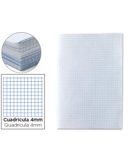 Papel florete liderpapel cuadro 4mm 60gr paquete de 250 hojas