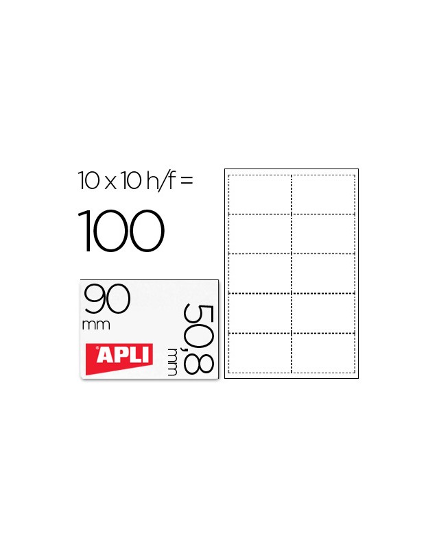 Tarjeta de visita apli microperforada 200 g acabado mate 90x50,8mm impresora ink-jet y laser