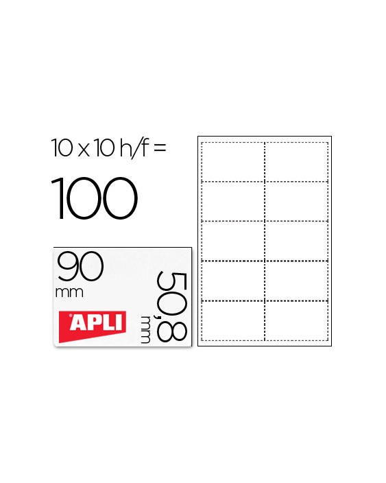 Tarjeta de visita apli microperforada 200 g acabado mate 90x50,8mm impresora ink-jet y laser