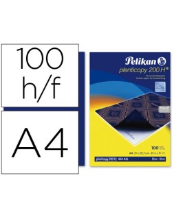 Papel carbon pelikan azul din a4 caja de 100 hojas