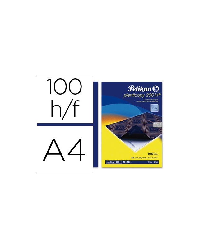 Papel carbon pelikan azul din a4 caja de 100 hojas