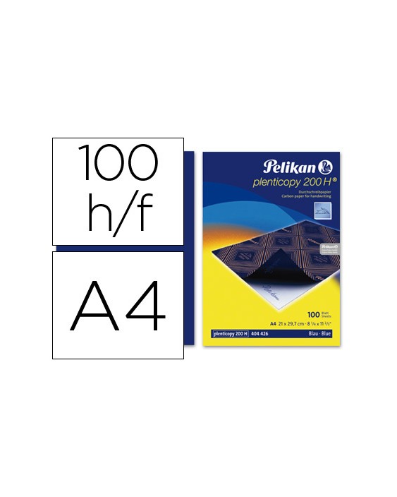 Papel carbon pelikan azul din a4 caja de 100 hojas