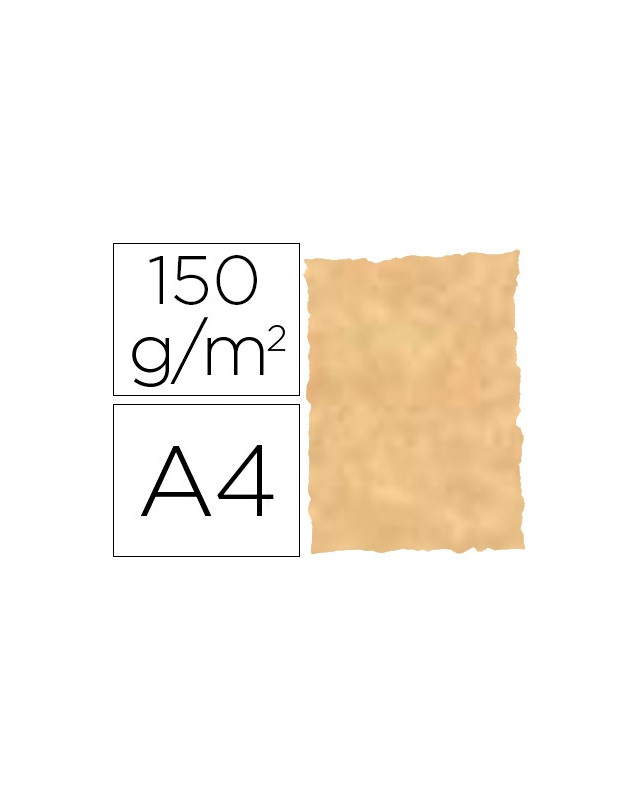 Papel pergamino din a4 troquelado 150 gr color parchment ocre paquete de 25 hojas