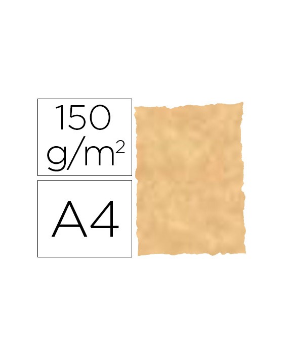 Papel pergamino din a4 troquelado 150 gr color parchment ocre paquete de 25 hojas