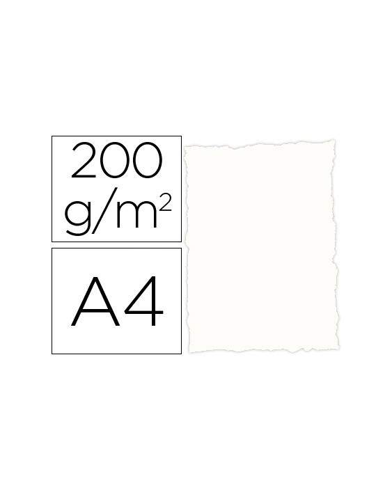 Papel pergamino din a4 troquelado 200 gr color rustico blanco paquete de 25 hojas