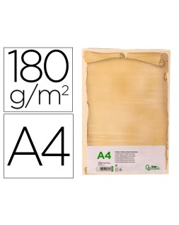 Papel pergamino liderpapel din a4 diploma 180 gr paquete de 50 hojas