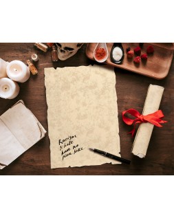 Papel pergamino liderpapel din a4 con bordes 180 gr color crema paquete de 50 hojas