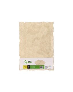 Papel pergamino liderpapel din a4 con bordes 180 gr color crema paquete de 50 hojas