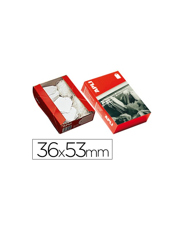 Etiquetas colgantes apli 392 36x53 mm caja de 500 unidades