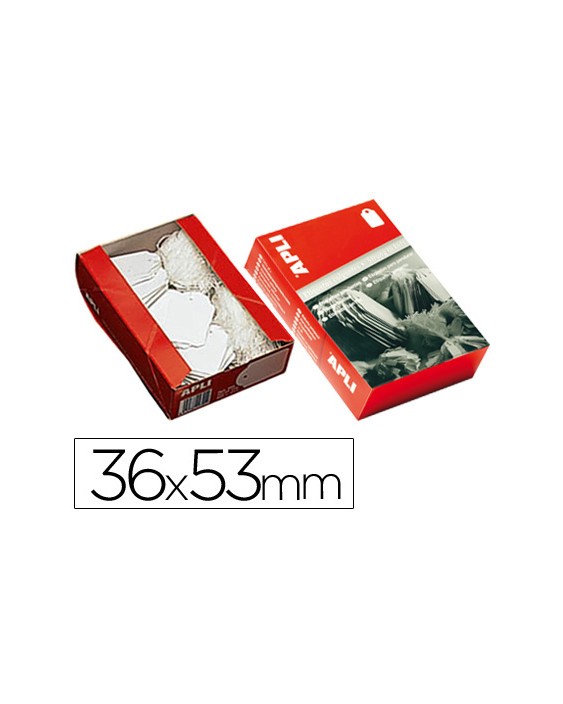 Etiquetas colgantes apli 392 36x53 mm caja de 500 unidades