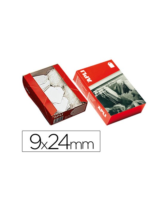 Etiquetas colgantes apli 384 9x24 mm caja de 1000 unidades