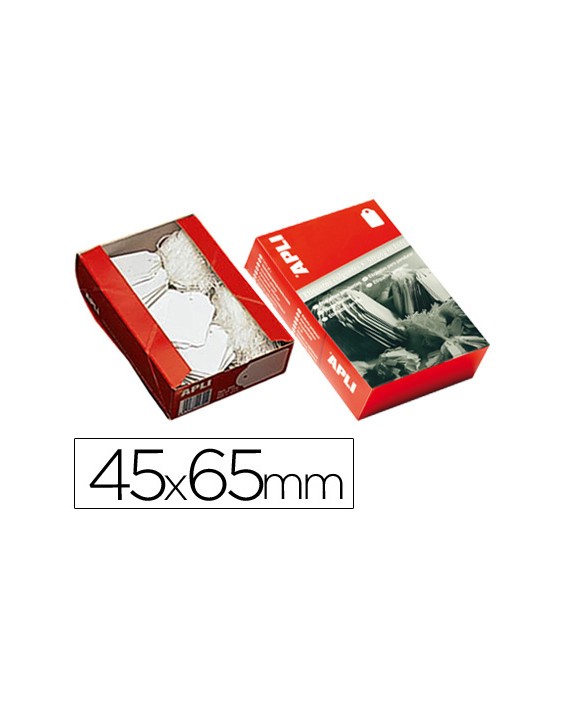 Etiquetas colgantes apli 395 45x65 mm caja de 400 unidades