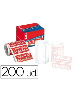 Etiquetas apli contiene albaran 50x100 mm rollo con 200 unidades