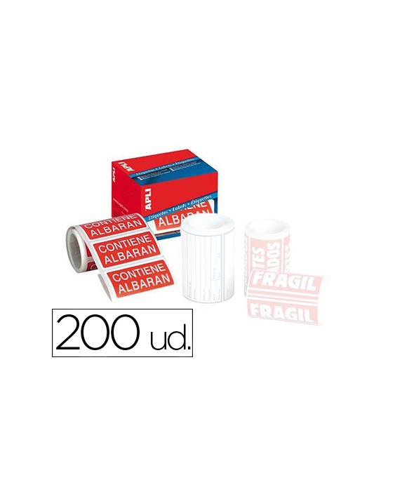 Etiquetas apli contiene albaran 50x100 mm rollo con 200 unidades