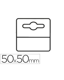 Etiqueta colgador adhesiva djois en pvc 50x50 mm pack de 1000 unidades