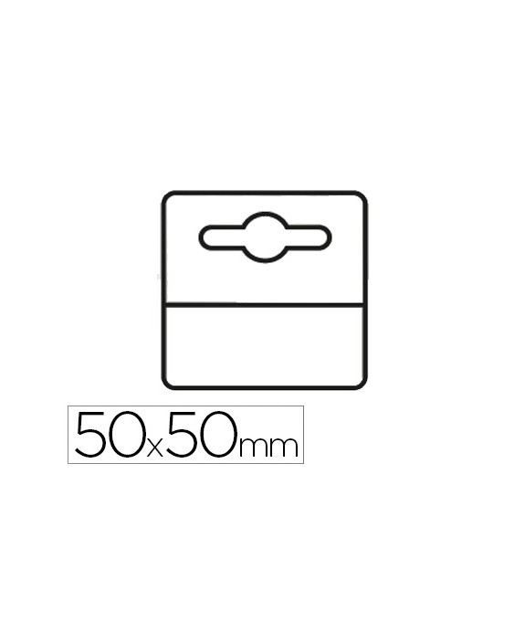 Etiqueta colgador adhesiva djois en pvc 50x50 mm pack de 1000 unidades