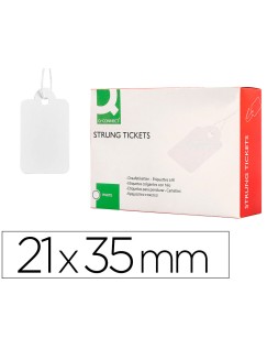 Etiquetas colgantes q-connect 21x35 mm caja de 500 unidades