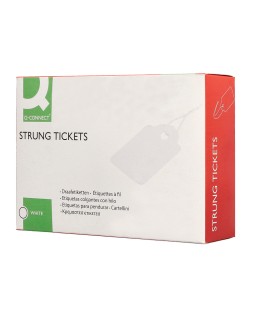Etiquetas colgantes q-connect 28x43 mm caja de 500 unidades