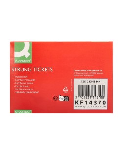 Etiquetas colgantes q-connect 28x43 mm caja de 500 unidades