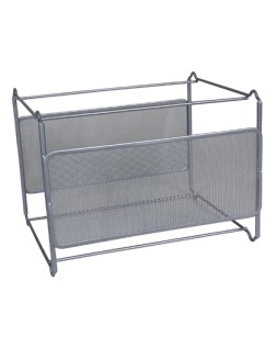 Soporte para carpetas colgante q-connect kf00832 rejilla plata metalico 335x285x250 mm para carpetas din a4
