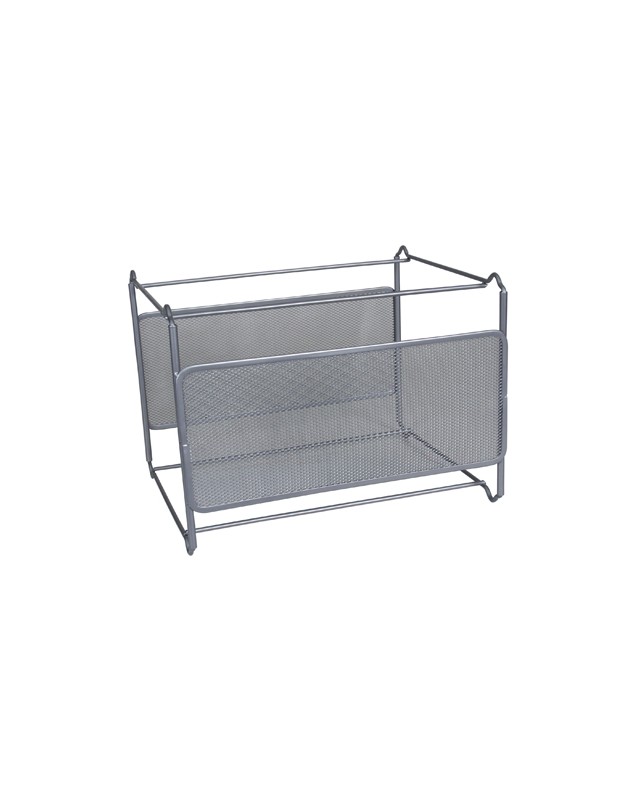 Soporte para carpetas colgante q-connect kf00832 rejilla plata metalico 335x285x250 mm para carpetas din a4