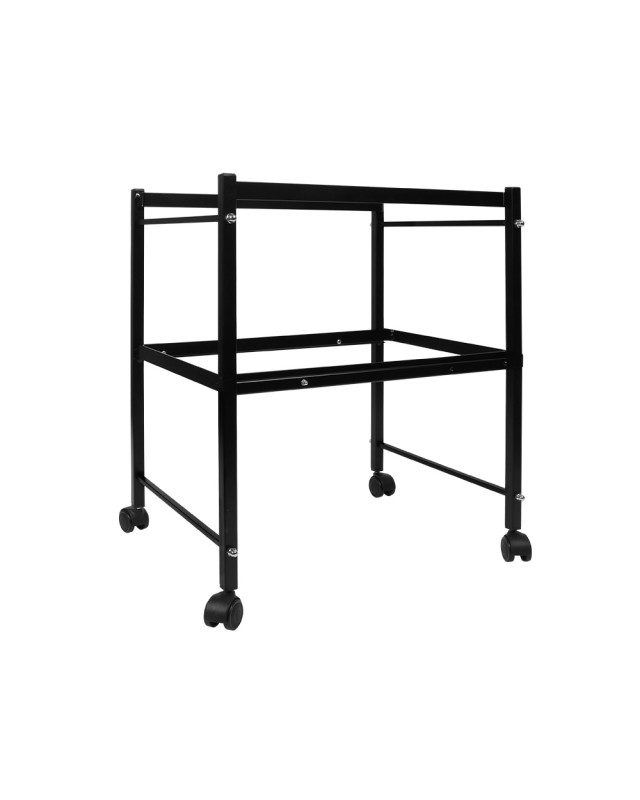 Carrito q-connect para carpetas colgantes folio con ruedas y bandeja inferior extraible color negro