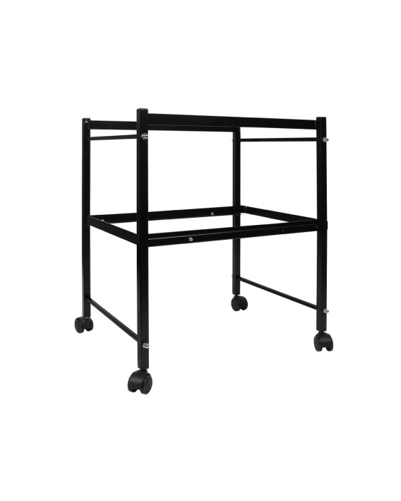 Carrito q-connect para carpetas colgantes folio con ruedas y bandeja inferior extraible color negro