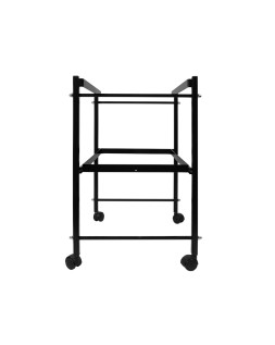 Carrito q-connect para carpetas colgantes folio con ruedas y bandeja inferior extraible color negro