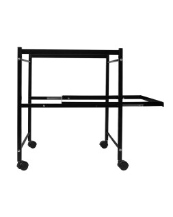 Carrito q-connect para carpetas colgantes folio con ruedas y bandeja inferior extraible color negro