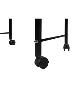 Carrito q-connect para carpetas colgantes folio con ruedas y bandeja inferior extraible color negro